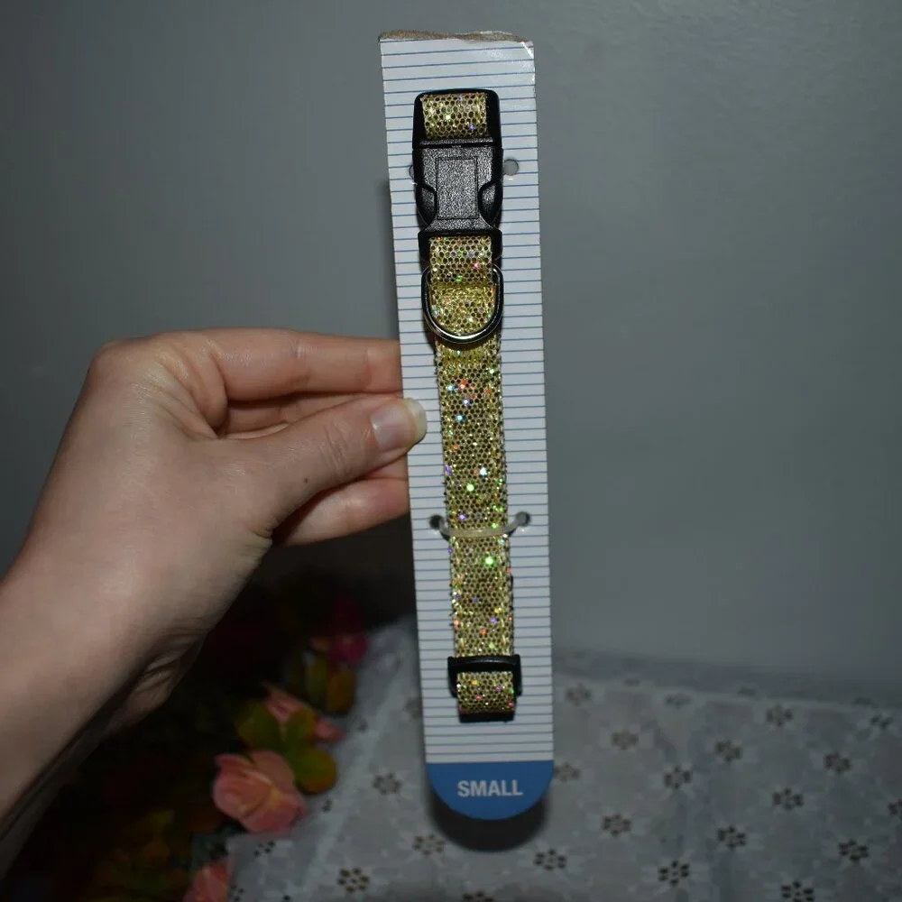 Gorgeous Glam Sparkly Gold Pet Dog Collar